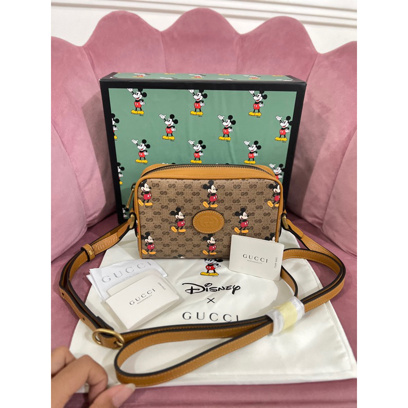 sling bag disney x gucci complete box rec 2022 preloved like new