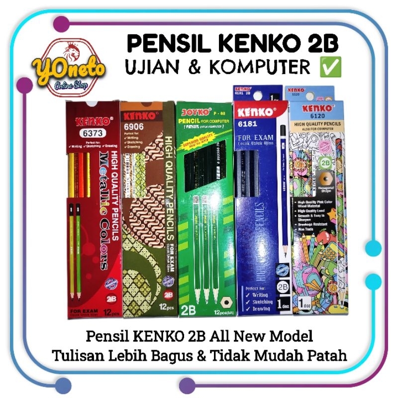 

Pensil KENKO 2B Untuk Ujian & Komputer Berkualitas (1Kotak 12Pcs)
