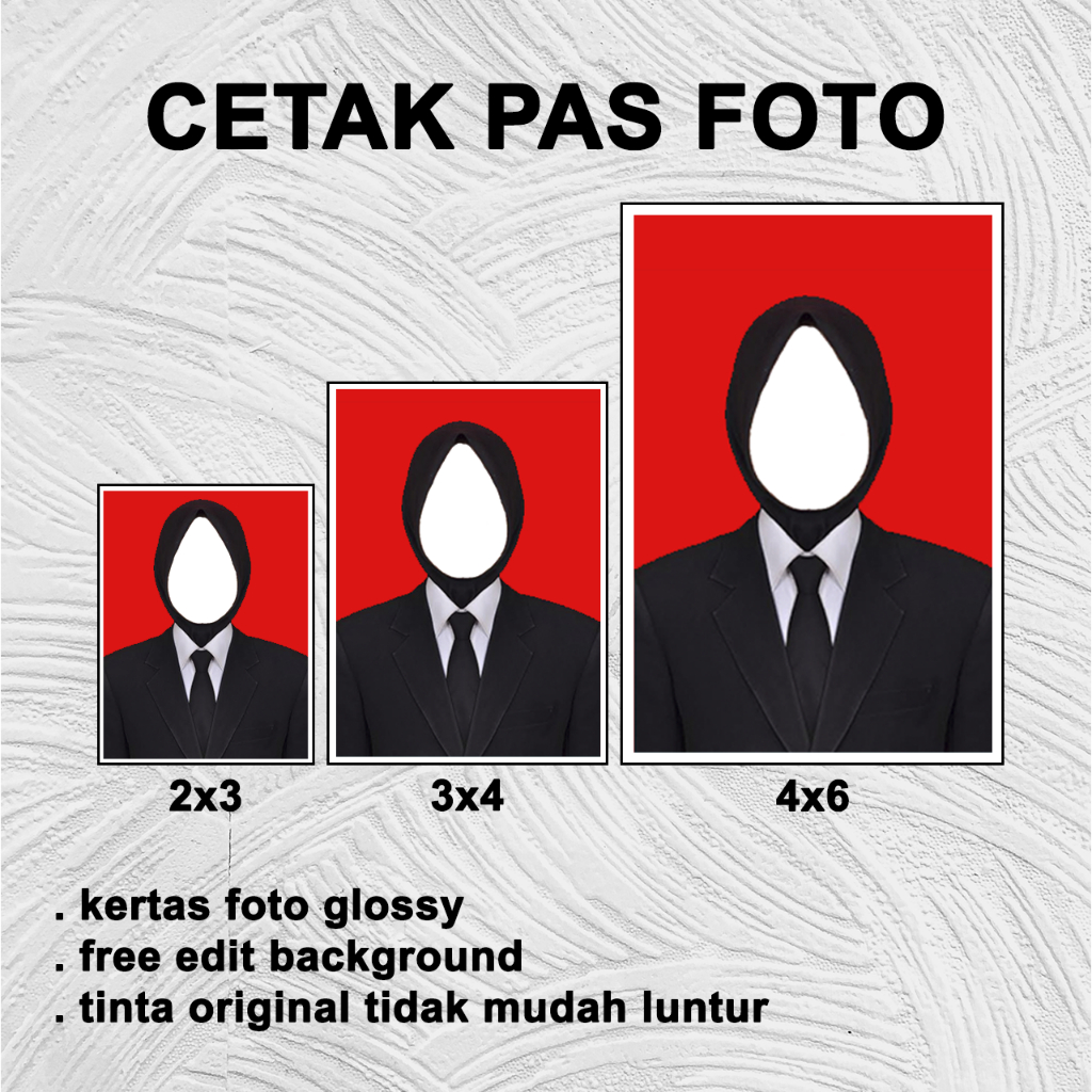 (COD) Cetak pas foto 2x3 - 4x6 kualitas premium dengan tinta original tidak mudah luntur