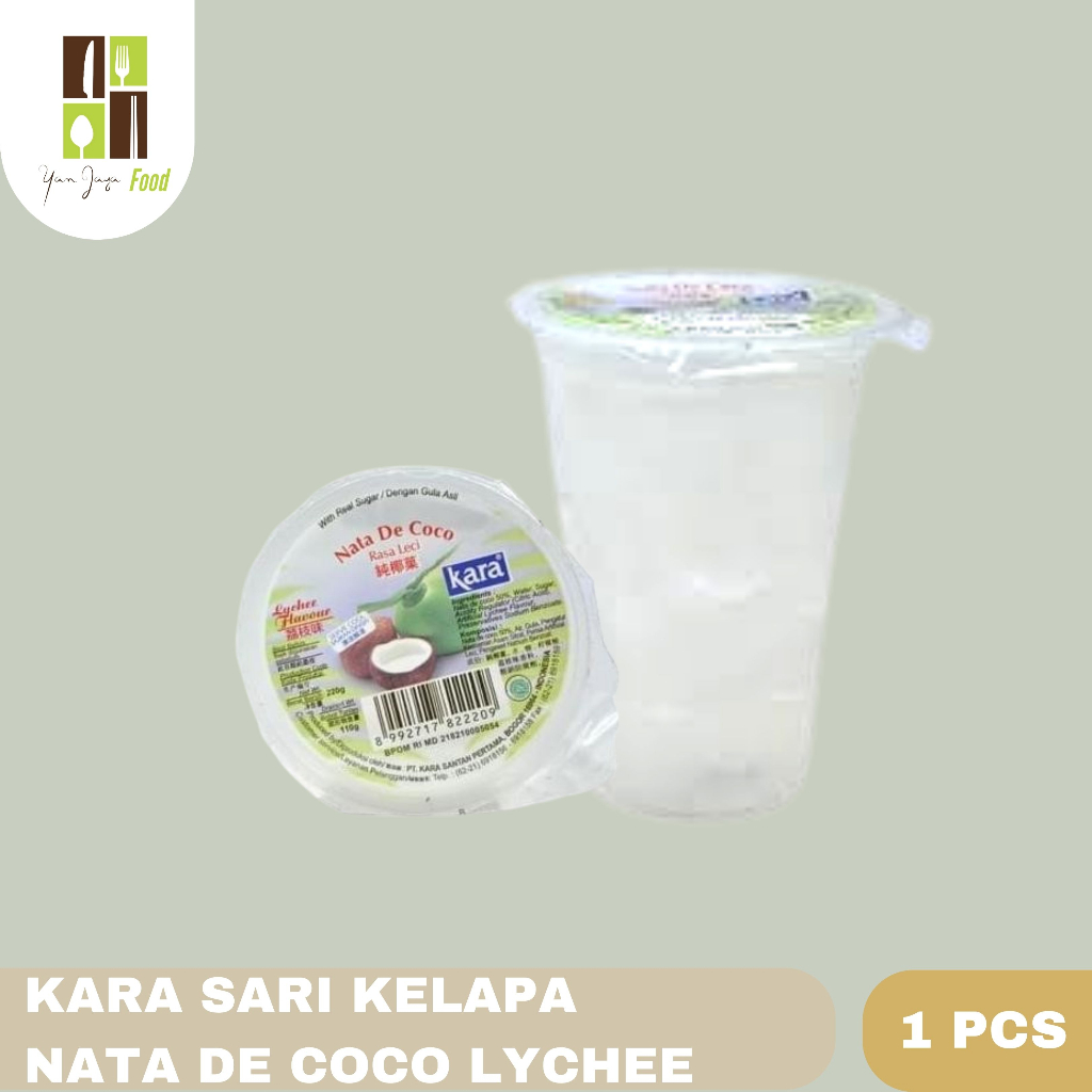 

Kara Sari Kelapa Leci / Kara Nata De Coco Lychee gelas 220 gr 1 PCS