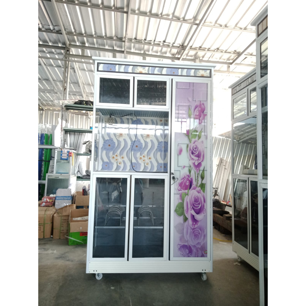 Rak Piring Alumunium , almari dapur alumunium