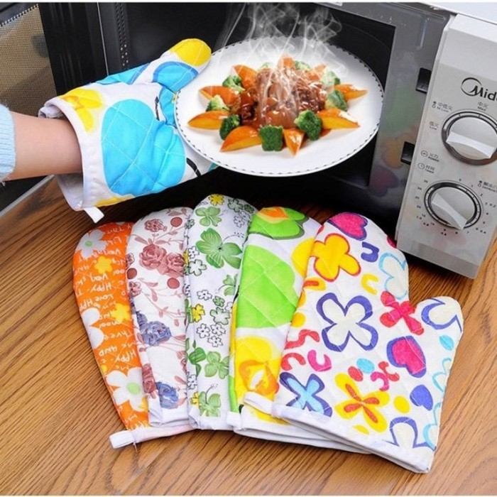 Sarung Tangan Oven Anti Panas SarungTangan Kain Microwafe