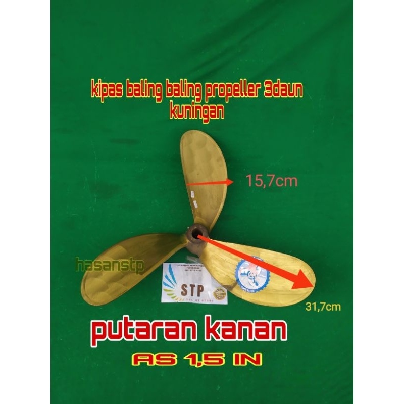 KIPAS BALING BALING 3 DAUN KUNINGAN