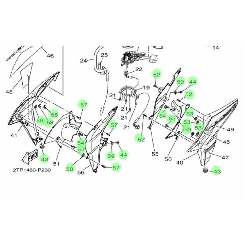 baut set dan gromet sayap vixion nva original yamaha