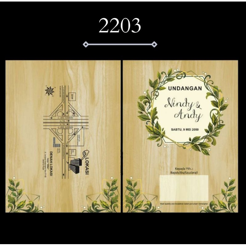 100set Undangan Nikah Erba 2203