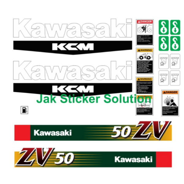 STICKER ALAT BERAT Wheel Loader Kawasaki 50ZV BAWAH WATERPROOF DAN TAHAN CUACA PANAS
