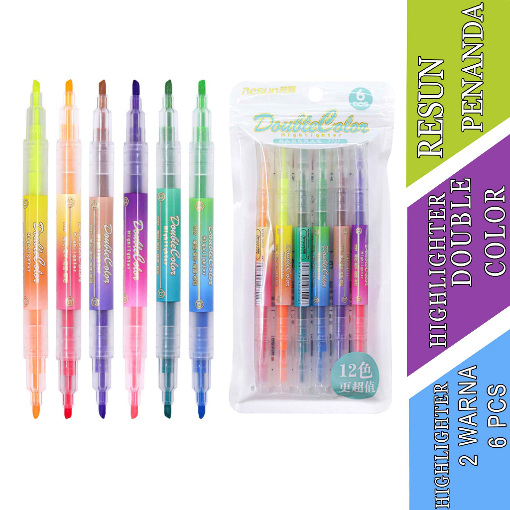 

Stabilo 2 Warna - Highlighter - Penanda Coretan - isi 6pcs