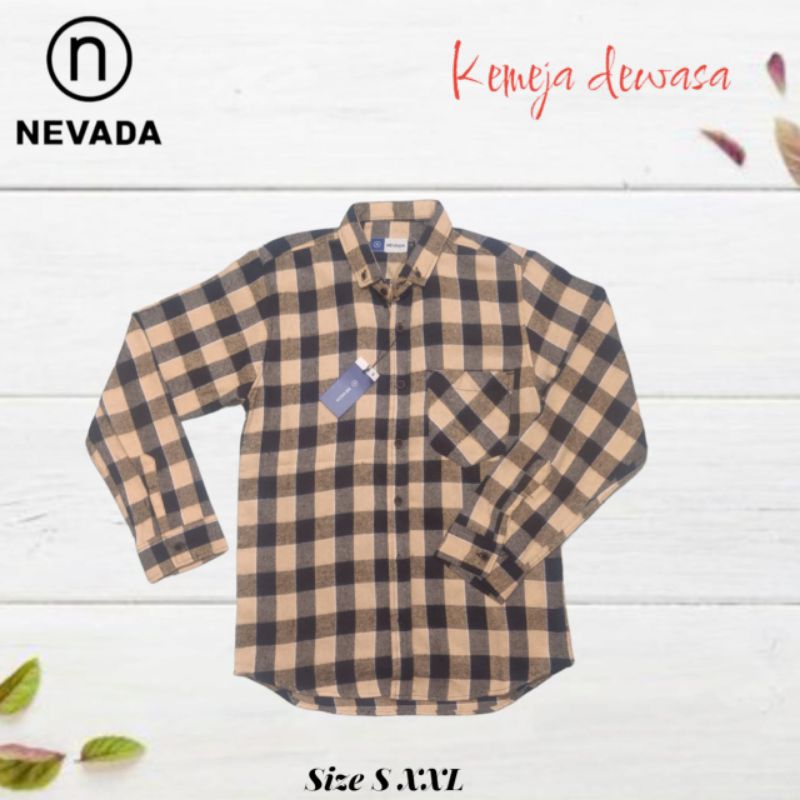 kemeja flanel lengan panjang Nevada