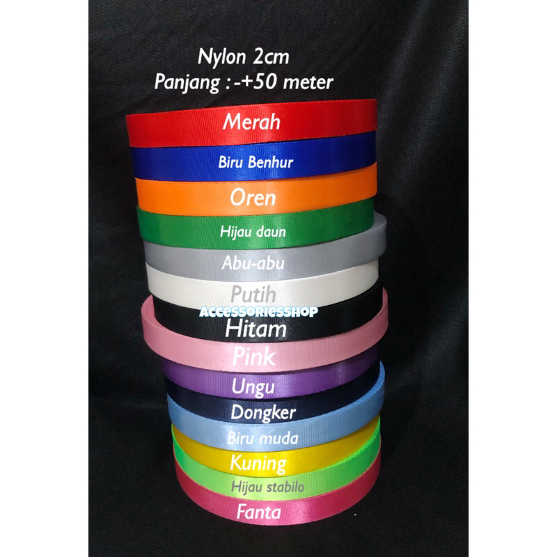 

Al Tali Lanyard Nylon 2cm Roll 45m Warna Beragam