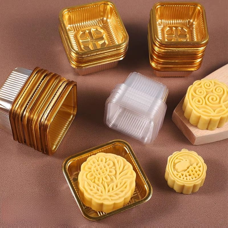 (100tray) Tray mika kue bulan 50gr Tray mika mooncake 75gr Tray mika mooncake 100-125gr