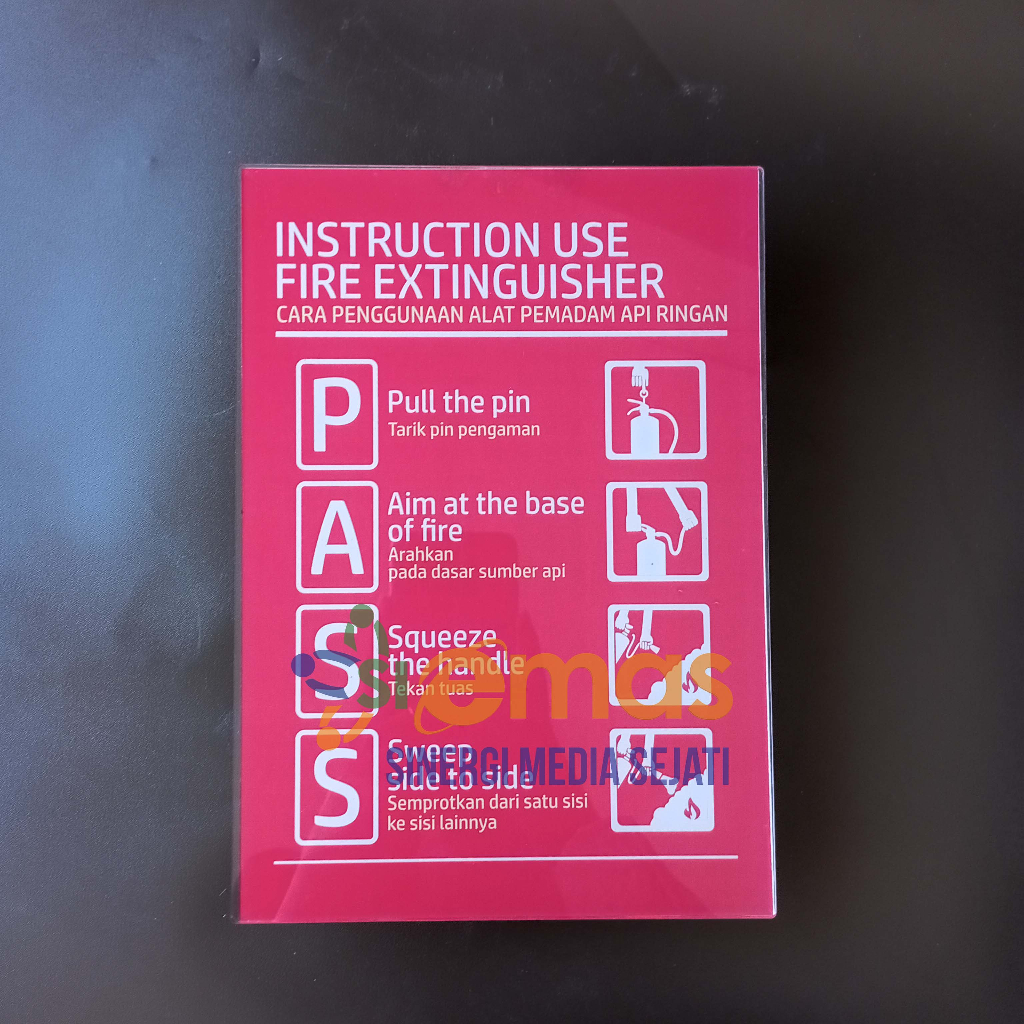 

Papan Akrilik Cara Penggunaan APAR | Fire Extinguisher | Acrylic Larangan Foto Dan Rekam | PASS