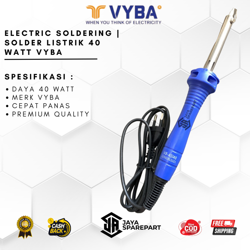 Electric Soldering | Solder Listrik 40 Watt VYBA | Alat Kelistrikan Solder Besi