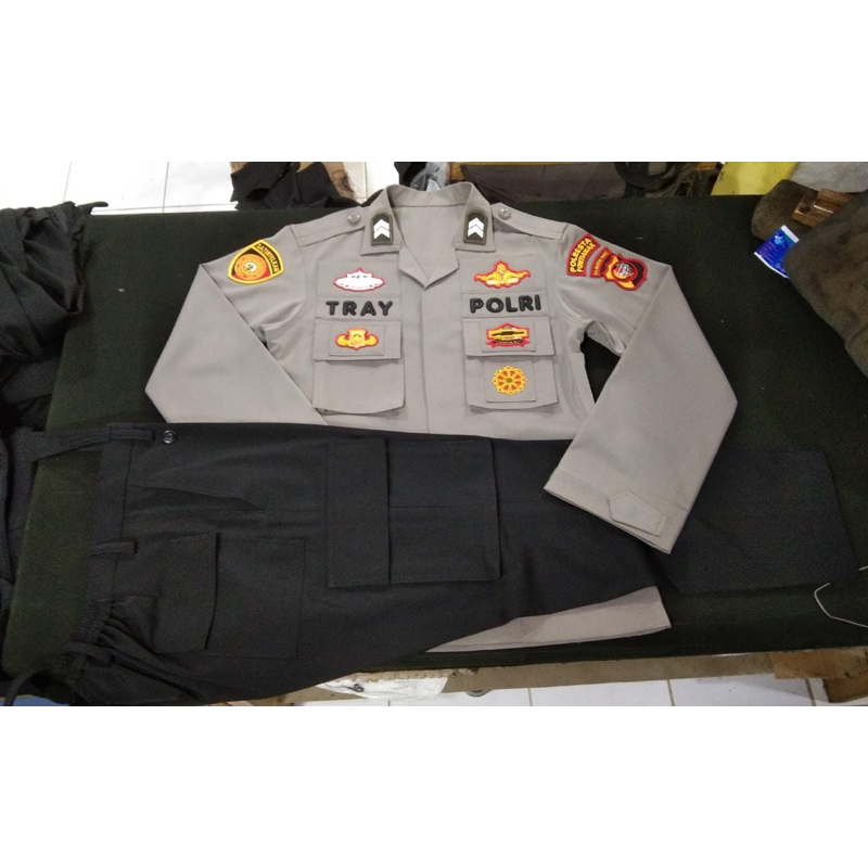 Baju Pdl Dinas Polri Polisi Brimob Model Tactical Dan Standart
