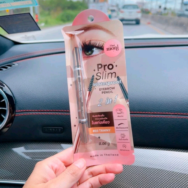 Thai Moni Eyebrow / Eyebrow Pro Slim / Eyebrow Waterproof / Eyebrow tahan air / Browcara Eye Makeup / Anti Geser / Tahan Keringat / 0.06g