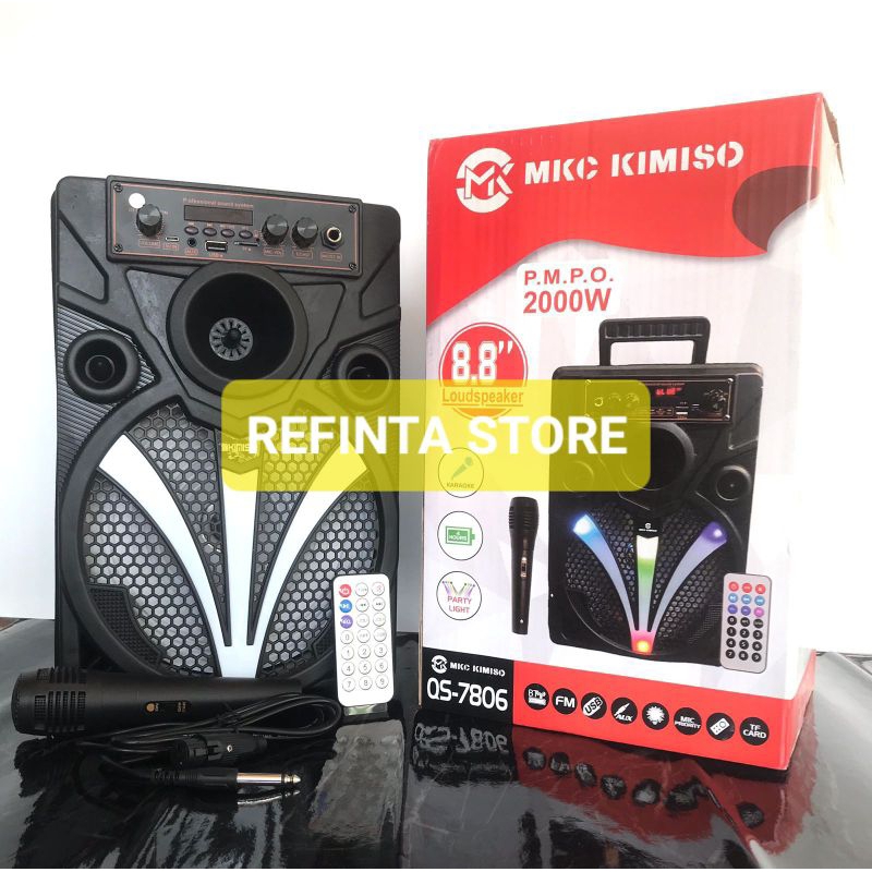 [OROGINAL] MKC KIMISO Speaker Bluetooth 7806 Ukuran 8,8 Inch