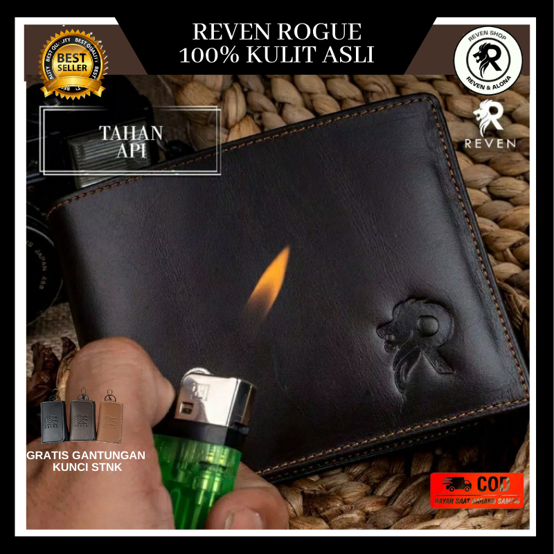 Reven Rogue Wallet Dompet Pria Cowo Cowok Kulit Asli Branded Original Terbaru dompet lipat Keren dan