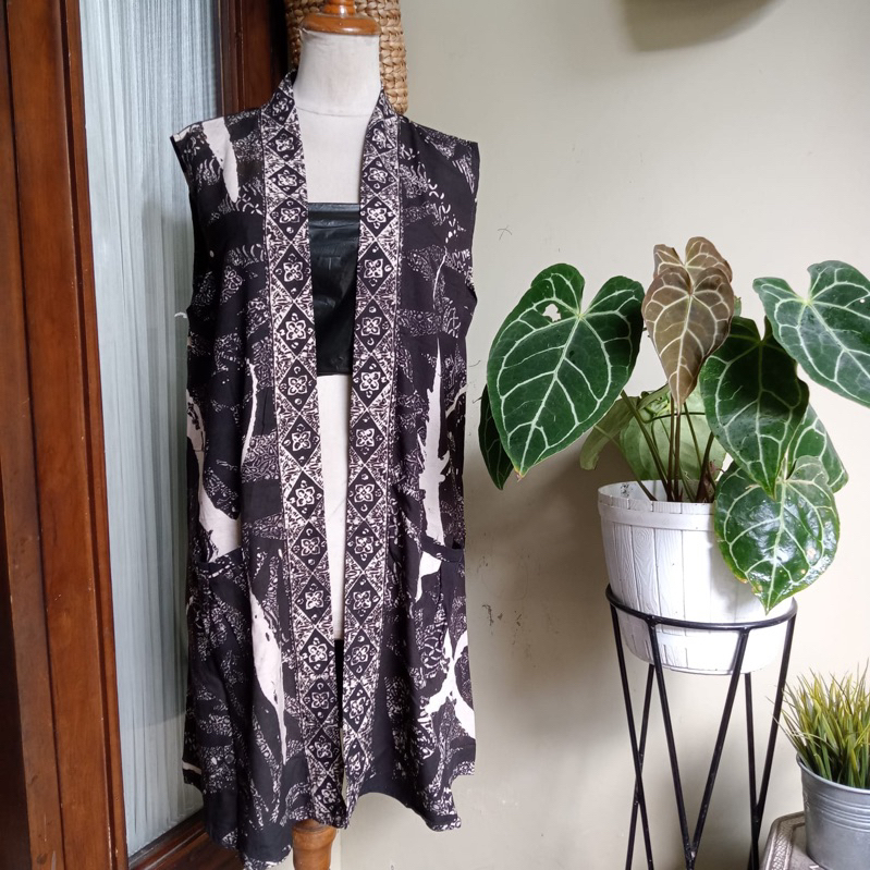 OUTER BATIK ABSTRAK CAP CARDY BLAZER PREMIUM JUMBO