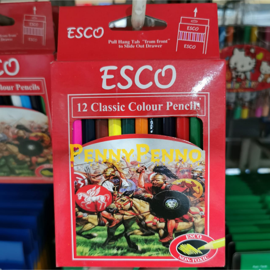 

Pensil Warna Panjang / Pendek 12 Warna Merek Esco / Kenko