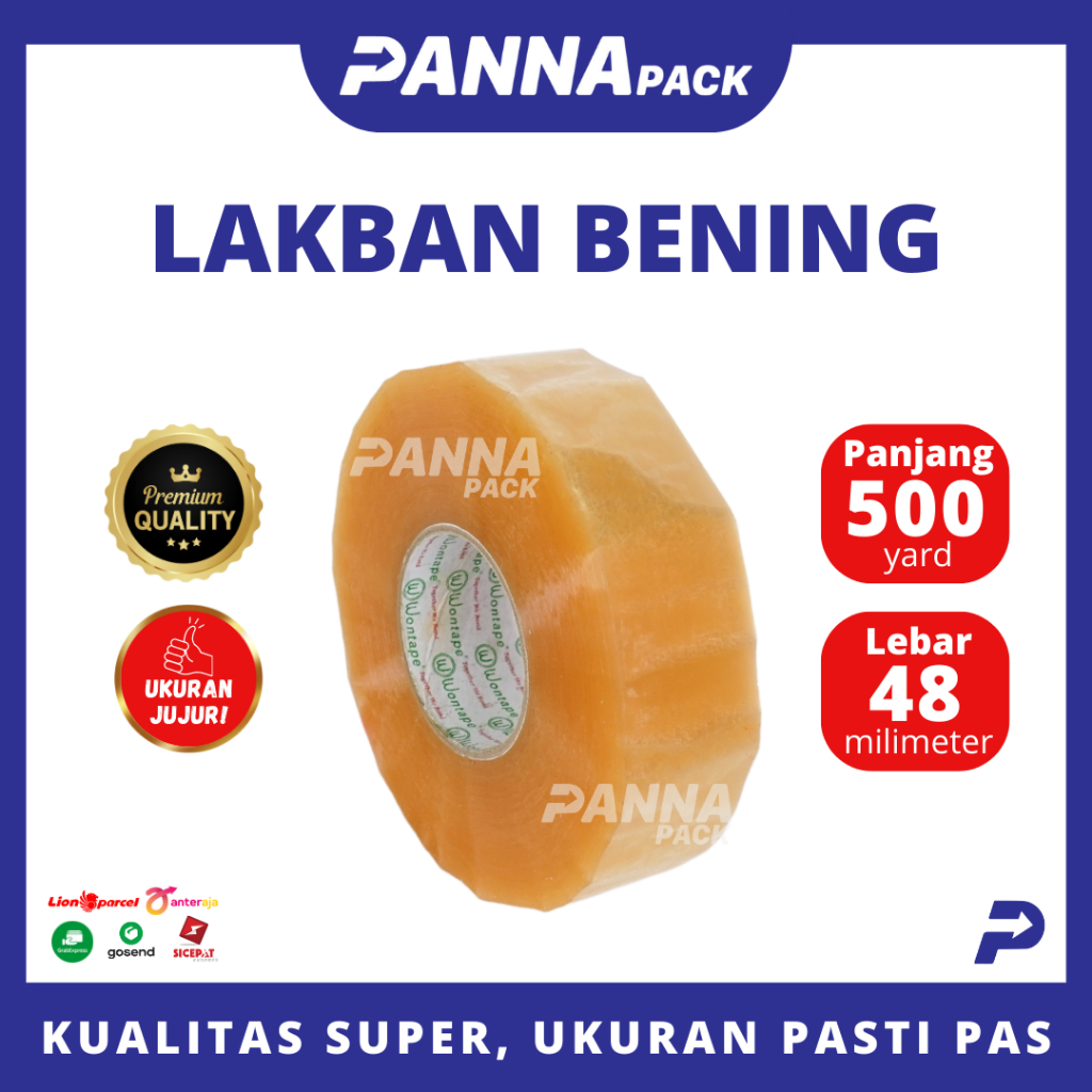 PANNAPACK LAKBAN OPP JUMBO BENING 48MM X 500 YARD TAPE SOLASI PLAKBAN CLEAR