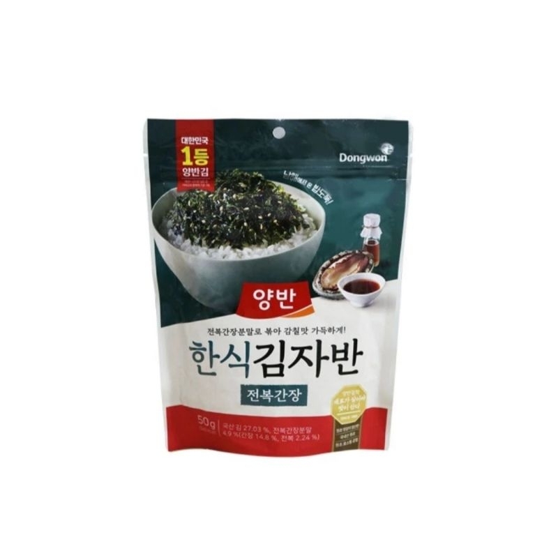

DONGWON SEASONED LAVER WITHABALONE SOYSAUCE 50GR