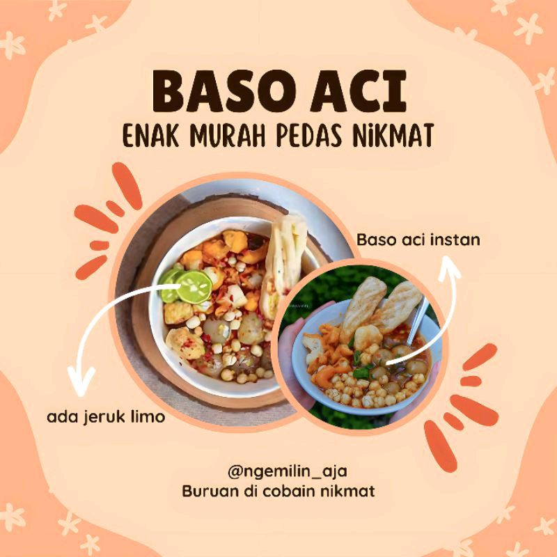 

Baso Aci Ayam Suwir/Baso Aci Mini Instan