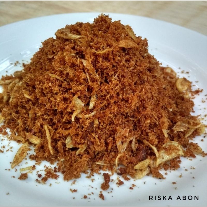 

Riska Abon ayam asli daging segar (tanpa bahan pengawet) bahan berkualitas bumbu rempah asli dan ayam segar