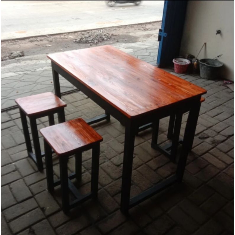 meja makan meja bar set cafe