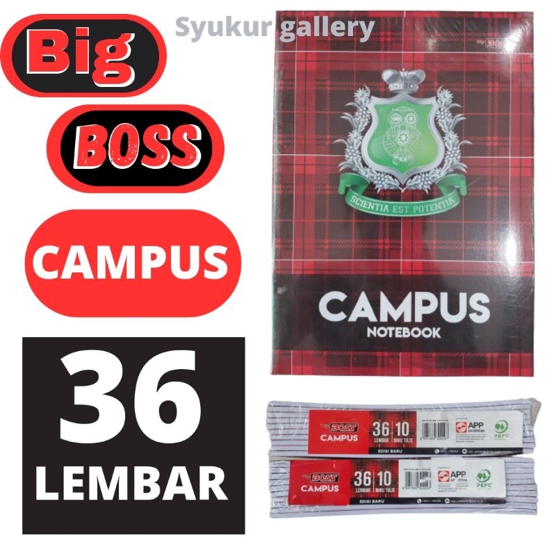 

Buku Tulis Big Boss Campus isi 36 Lembar ( 1 pcs) dijual Eceran satuan