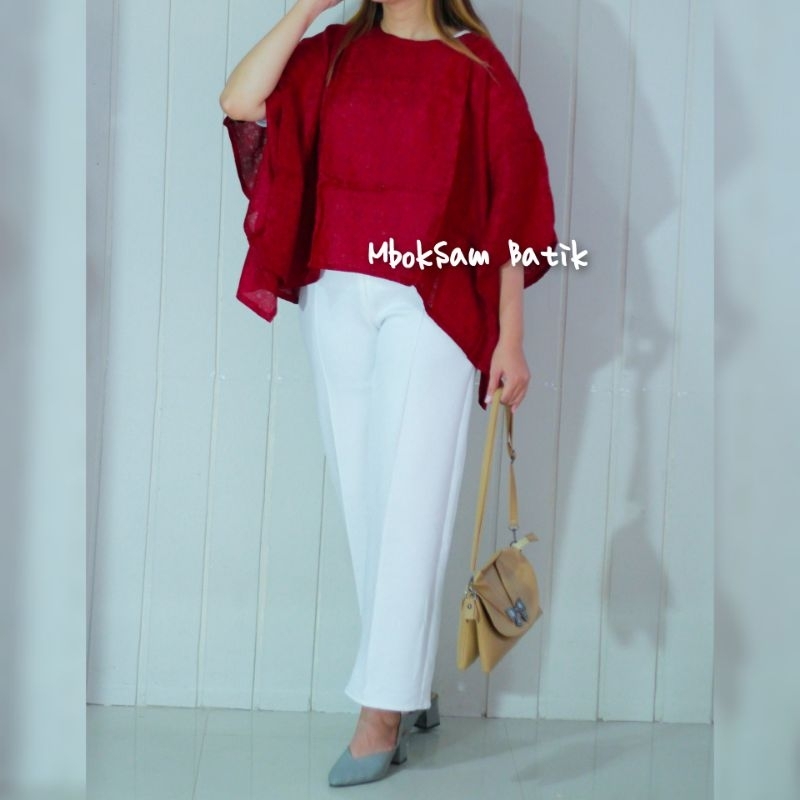 Loose Basic ( Hanya Atasan ) Atasan Viscose Polos | Loose Basic Batik Viscose Polos | Blouse Model L