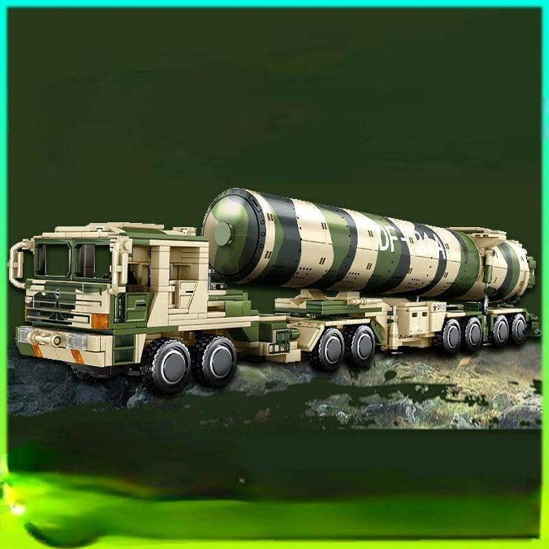 S merek, rudal balistik hipersonik Dongfeng-17, blok bangunan, mainan perakitan partikel kecil, blok