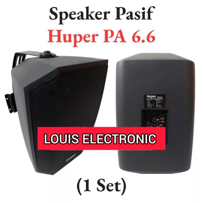 Speaker Pasif 6.5 Inch HUPER PA 6.6 Speaker Dinding Gantung Wall Speaker ( 2 Pcs )