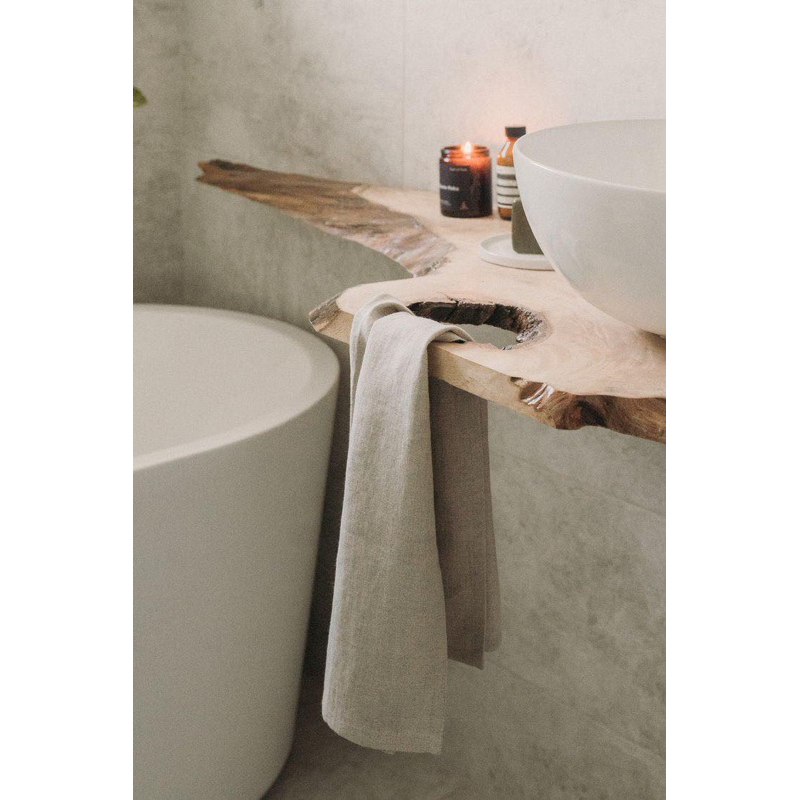 tatakan wastafel rak dinding akar jati kayu papan erosi antik