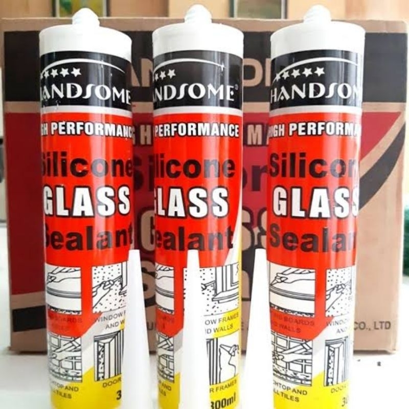 

Lem Silikon Kaca/Aquarium Silicone Glass Sealant HANDSOME 300 ml