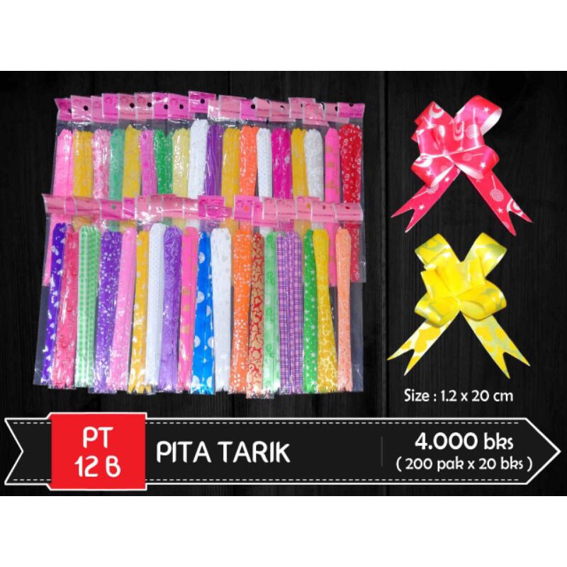 

pita tarik / pita serut motif / dekorasi kado (10pcs)