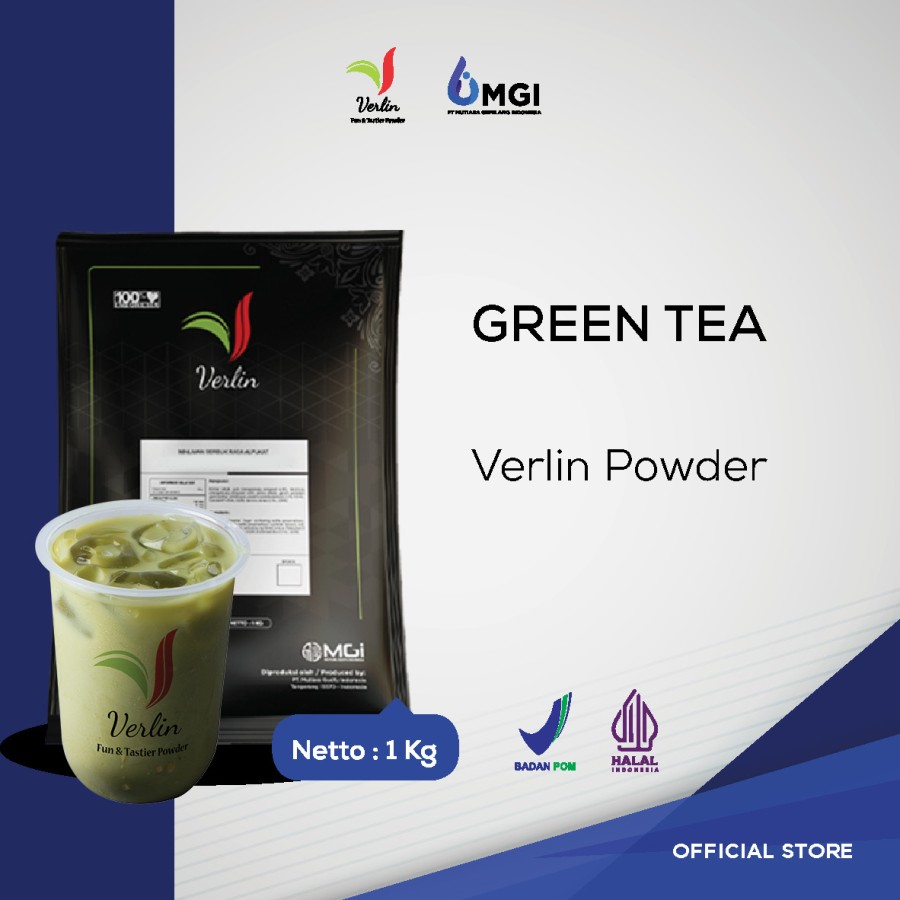 

Bubuk minuman Verlin drink powder GREEN TEA LATTE 1kg