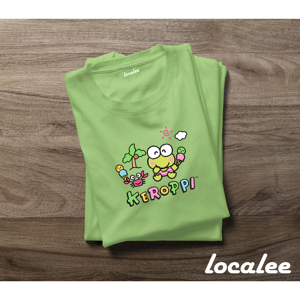 KEROPPI HOLIDAY TSHIRT-KAOS SANRIO KEROPPI - KAOS SABLON KEROPPI UNISEX