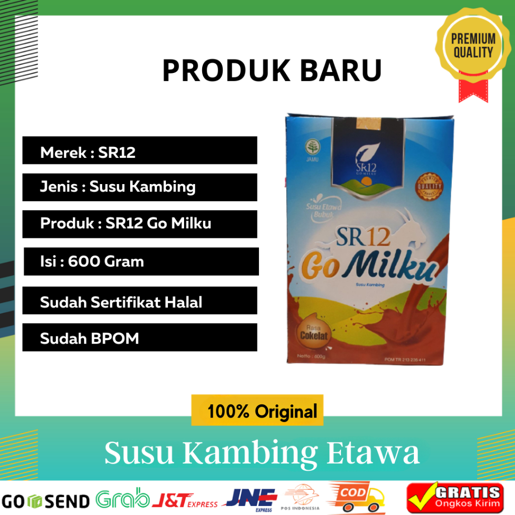 

Susu Kambing Etawa Bubuk Gomilku SR12 Asli Original Untuk Membantu Memelihara Kesehatan Tubuh Kemasan 600 Gram