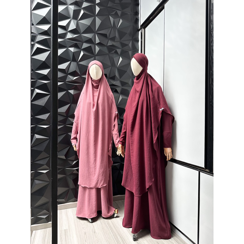 ARWA SET ABAYA DAN KHIMAR ( CUCI GUDANG)