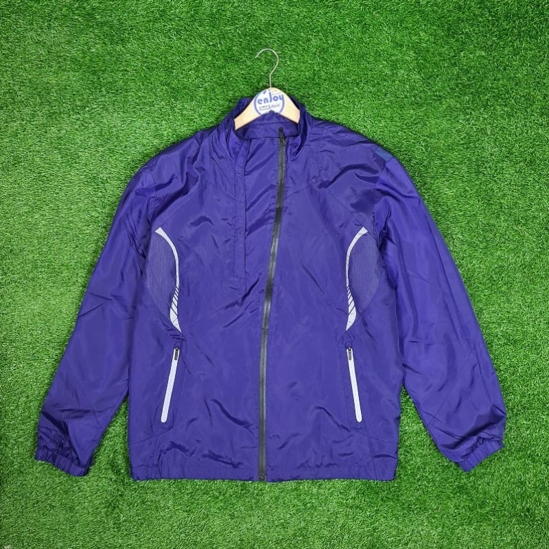 outdoor jacket JDX plus waterproof anti air sports olahraga running jogging lari parasut halfzip