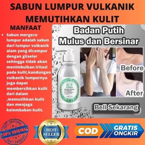 Sabun Lumpur Vulkanik Sabun Vulkanik 260 ML Sabun Pemutih Badan Sabun Whitening Original