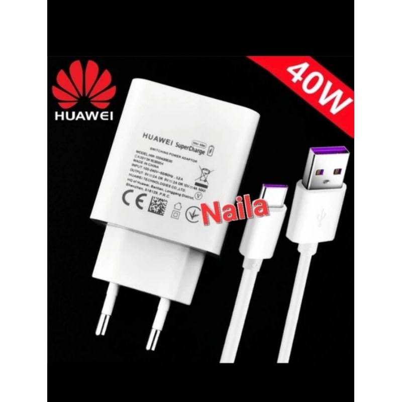 Charger Huawei Nova 7 Super Charge Original 100% 40 Watt Casan Huawei Ori