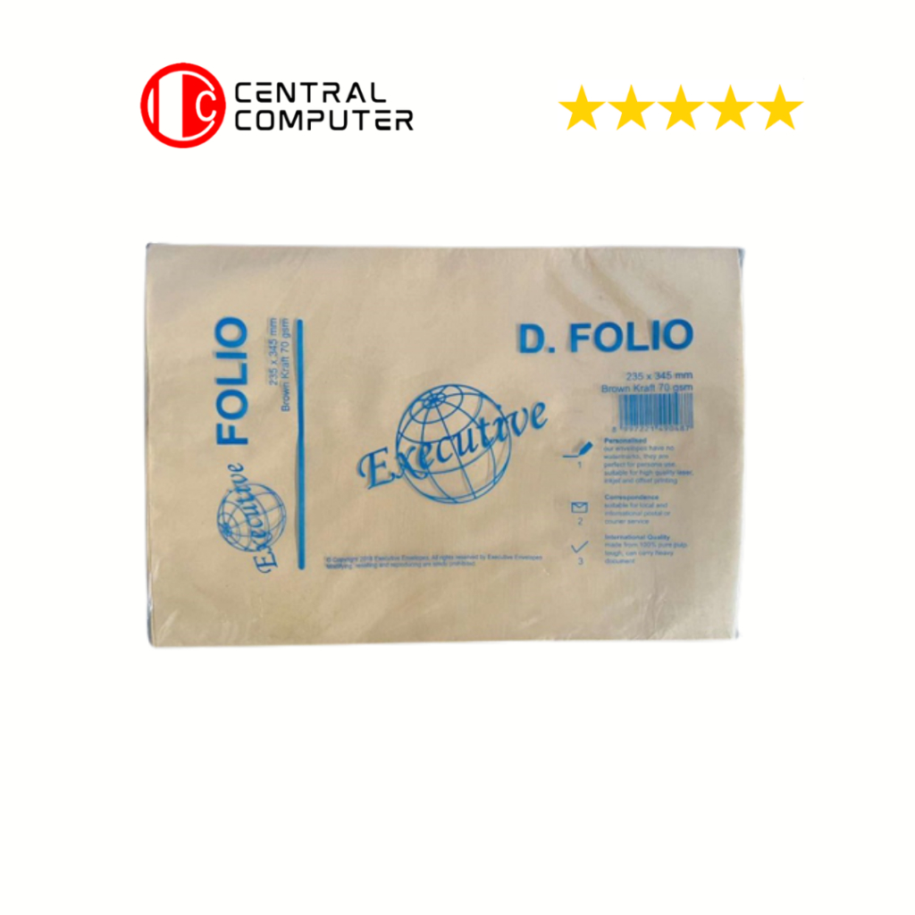 

D.FOLIO brown kraft EXECUTIVE 235 X 345 mm / 70 GSM ISI 100 LEMBAR