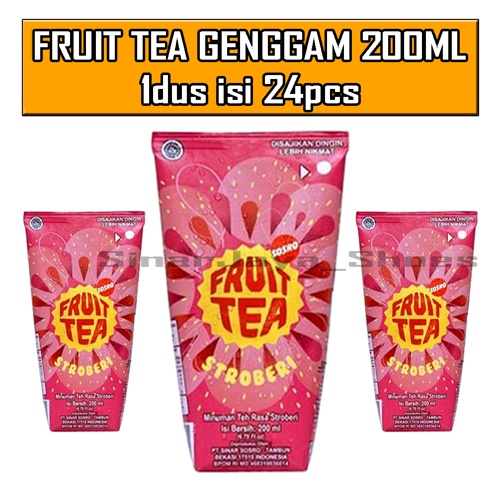 

Fruit Tea Sosro Strawberry Genggam 200 ml isi 24 pcs