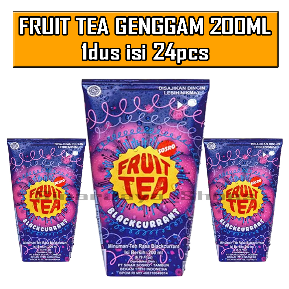 

Fruit Tea Sosro BlackCurrant Genggam 200 ml isi 24 pcs