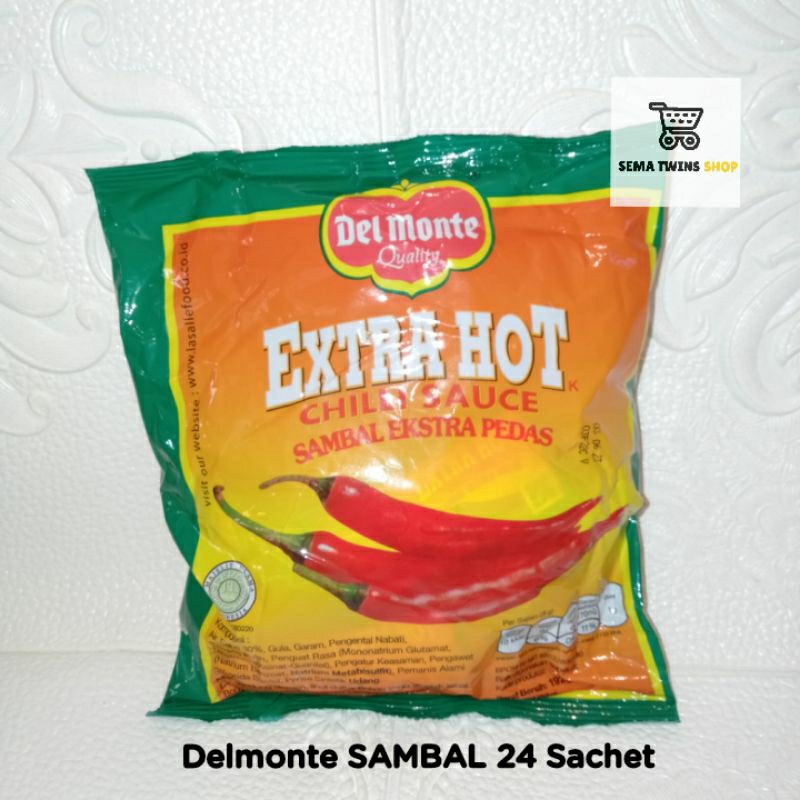 

Delmonte Saus SAMBAL SACHET isi 24 - EXTRA HOT CHILLI SAUCE