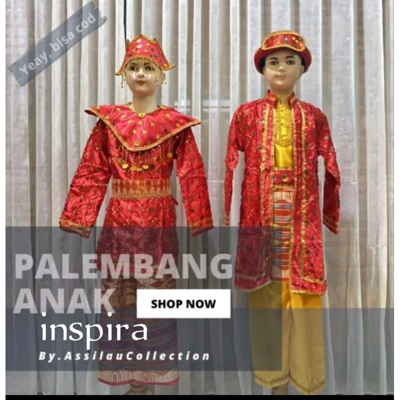 baju adat Palembang anak satuan/pakaian adat Palembang anak satuan/baju tradisional Palembang anak/b