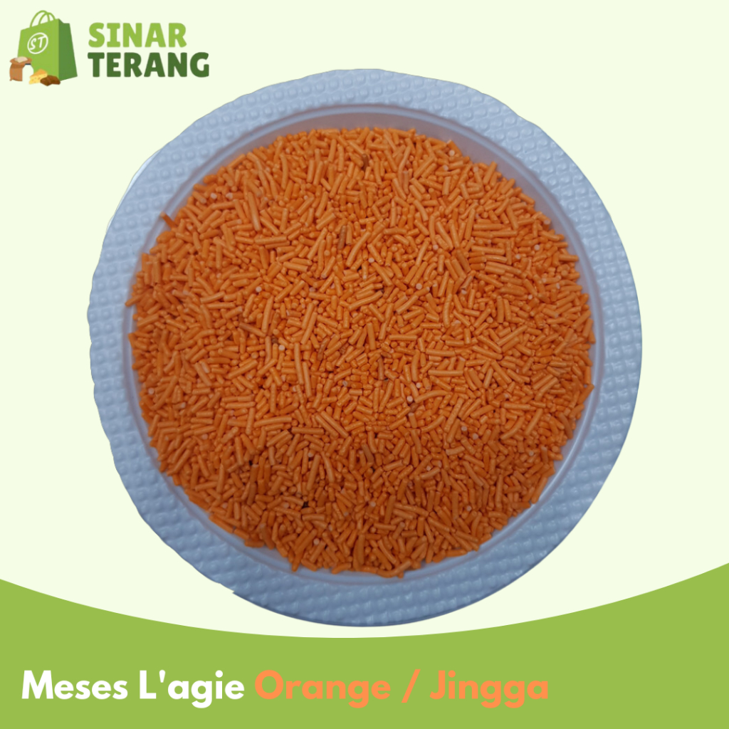 

Meses LAGIE ORANGE 100 gram coklat 1 warna butir oranye jingga oren
