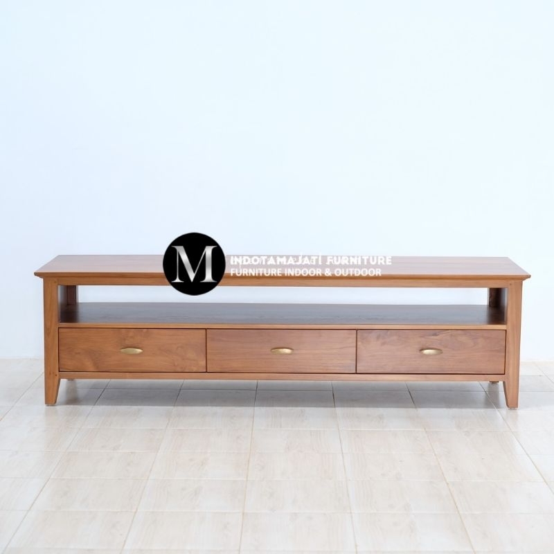 meja tv bufet tv minimalis 150cm kayu jati