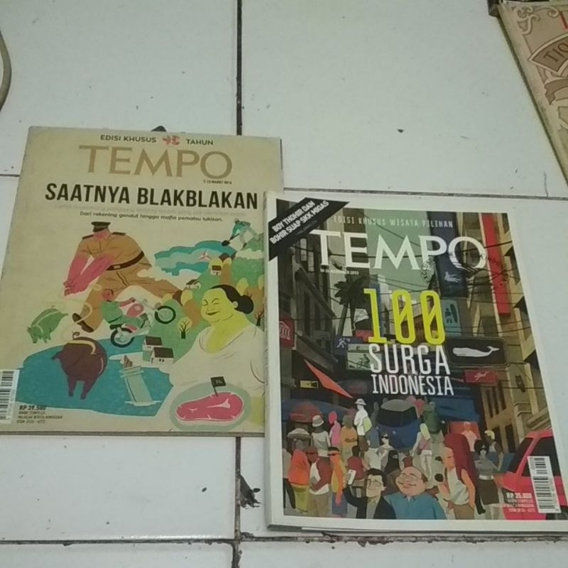 Majalah edisi khusus tempo saatnya blak-blakan dan 100 surga  Indonesia