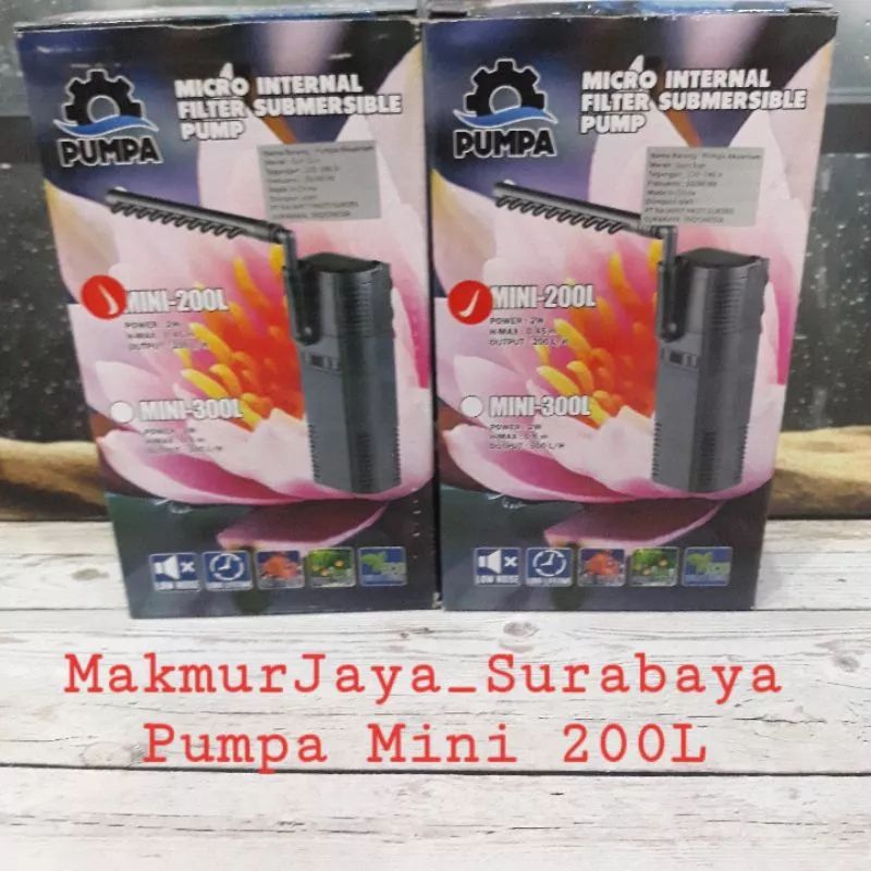 Pompa Sunsun Internal Filter Celup MiNi 200L Filter Aquarium